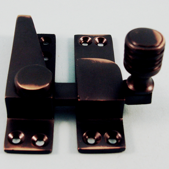 THD176/AC • Non-Locking • Antique Copper • Straight Arm Beehive Knob Sash Fastener